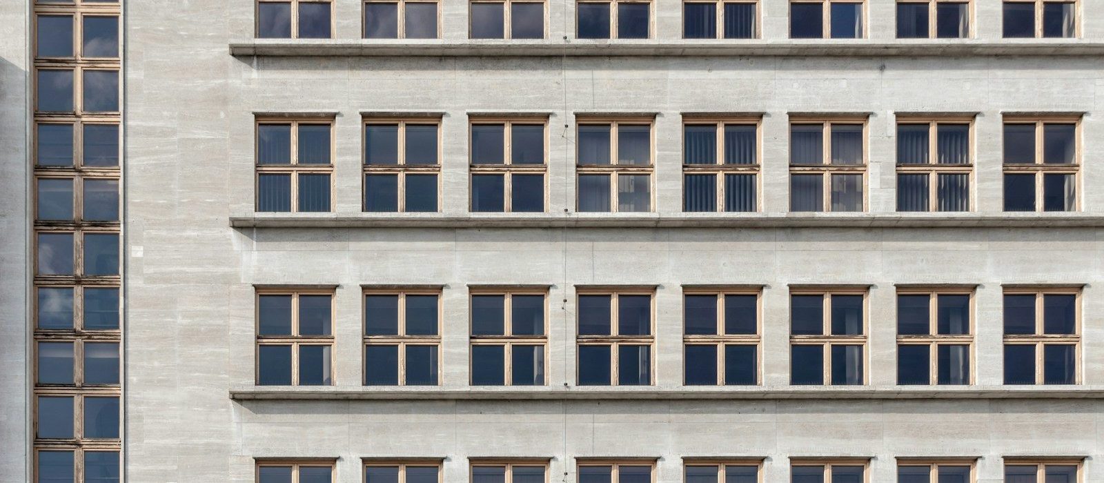 man's eye view of multi-storey building